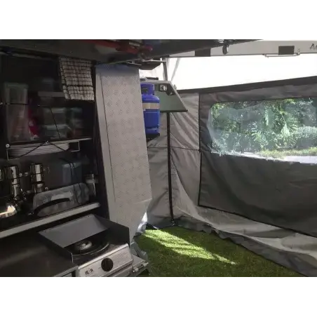 Ensemble de parois laterales de auvent 270° côté droit Alu-Cab